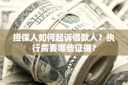 武汉担保人如何起诉借款人？执行需要哪些证据？