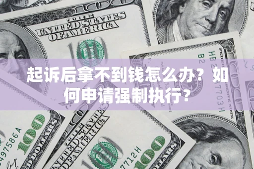 武汉起诉后拿不到钱怎么办？如何申请强制执行？
