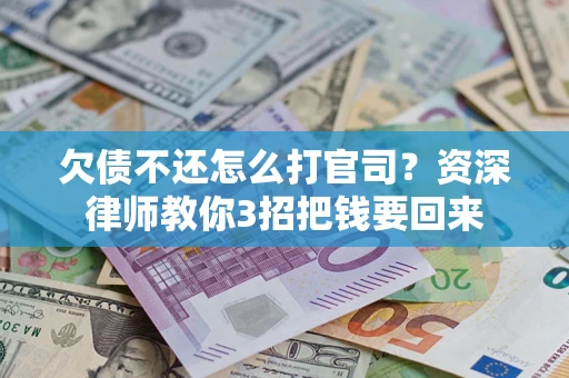武汉欠债不还怎么打官司？资深律师教你3招把钱要回来