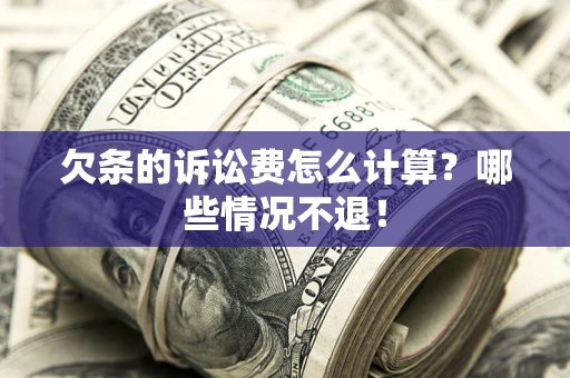武汉欠条的诉讼费怎么计算?哪些情况不退! 武汉欠条的诉讼费怎么计算?哪些情况不退!