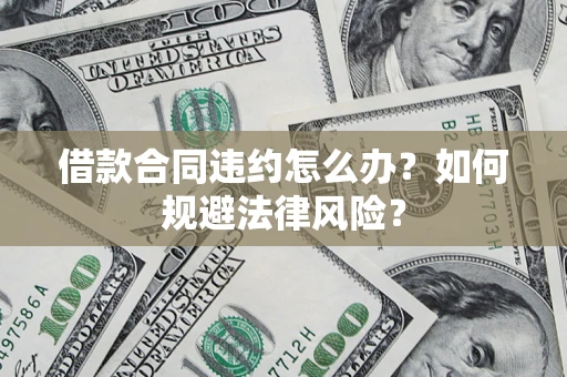 武汉借款合同违约怎么办？如何规避法律风险？